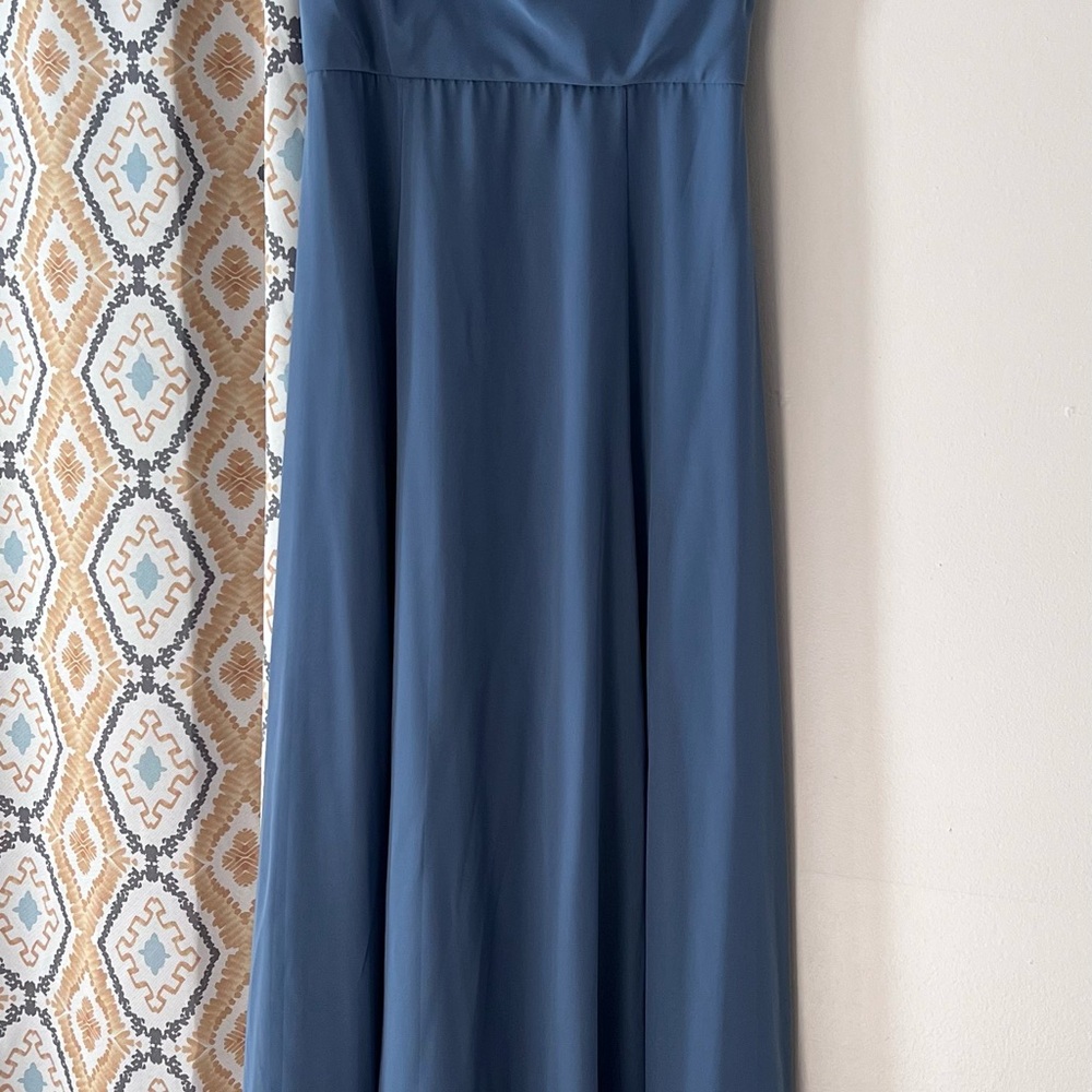 Elegant Steel Blue Maxi Dress